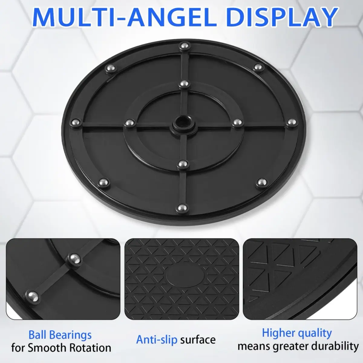 QDiShi Heavy Duty Rotating Swivel Stand 25.4 cm (10 Inch) | Smooth 360° Rotation for Monitors & Plants - view 5