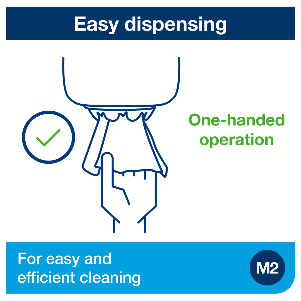 Tork Centerfeed Wall Mounted Dispenser White - M2 + Refill - Centerfeed Hand Towel White, 6 x 600 Sheets | High Absorbency, Easy One-Hand Operation - view 8