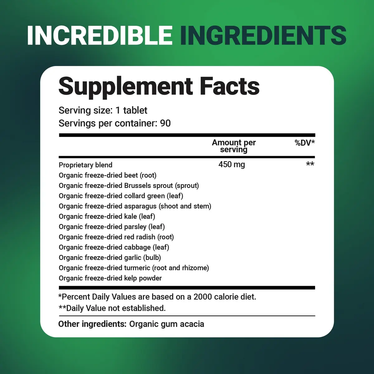 Dr. Berg Nutritionals Greens Superfood Cruciferous Vegetable Tablets | Organic Phytonutrient Support for Energy & Liver (90 Tablets) - view 7