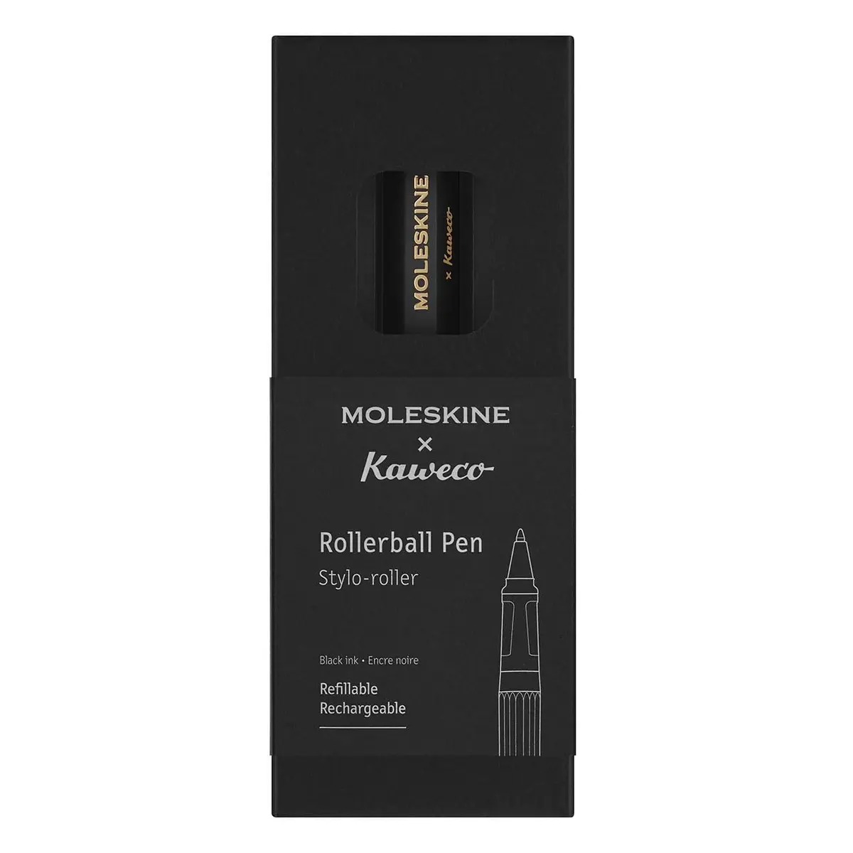 Moleskine x Kaweco Roller Pen 0.7mm Point | Black Ink, Smooth Writing, Refillable - view 4