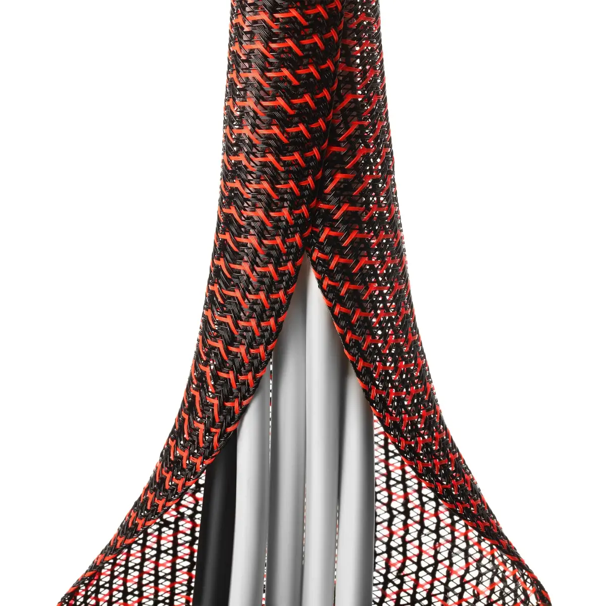 ZhiYo Cable Sleeve, 2m (6.6ft) Black-Red | Organizes 4-8 Cables, Pet-Resistant - main product image