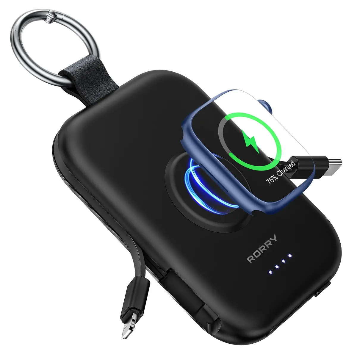 RORRY Portable Charger Power Bank 5000mAh | Compact, Wireless Charging & Apple Watch Compatible - main product image