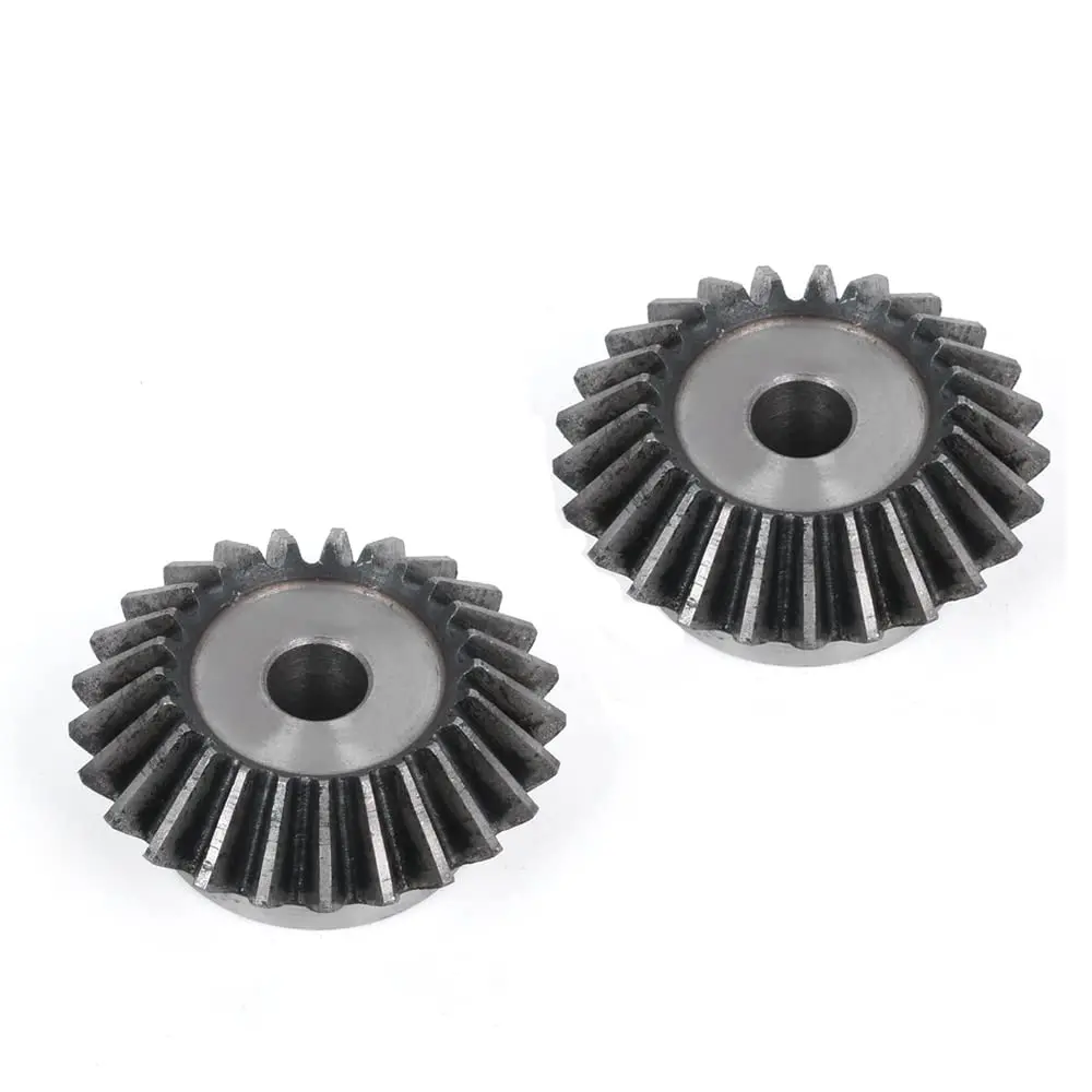 PGFUN 2 Pcs 1 Module 20 Teeth 10mm Shaft Hole Bevel Gear Set | 1:1 Ratio 90 Degree Steering Gear - main product image