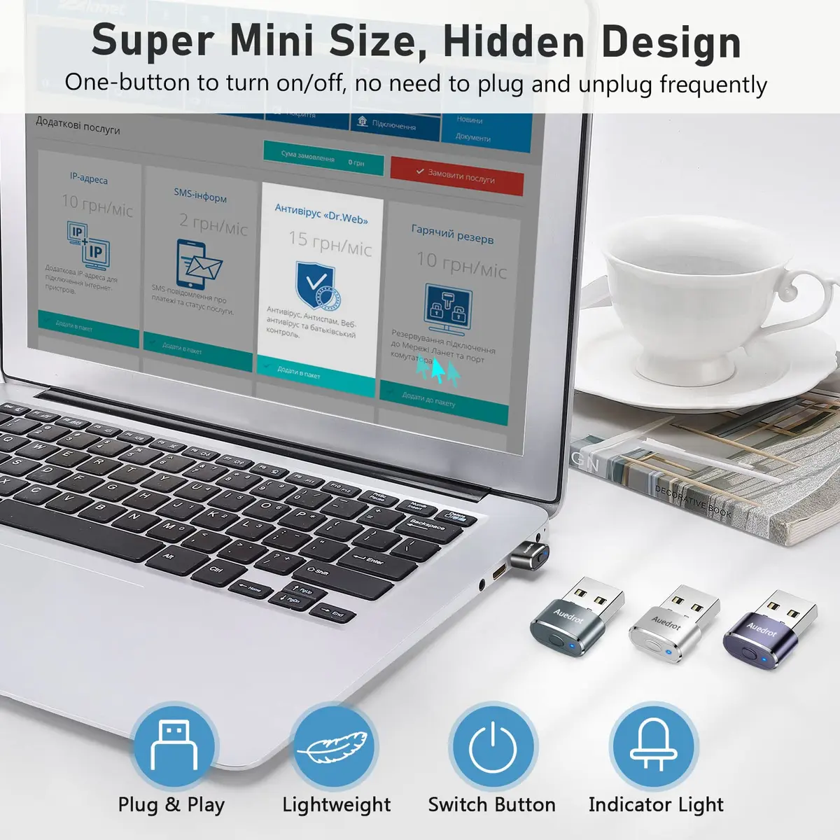 AUEDROT Metal Mouse Jiggler 2 PCS | Undetectable USB Mouse Mover for Computer & Laptop - view 7