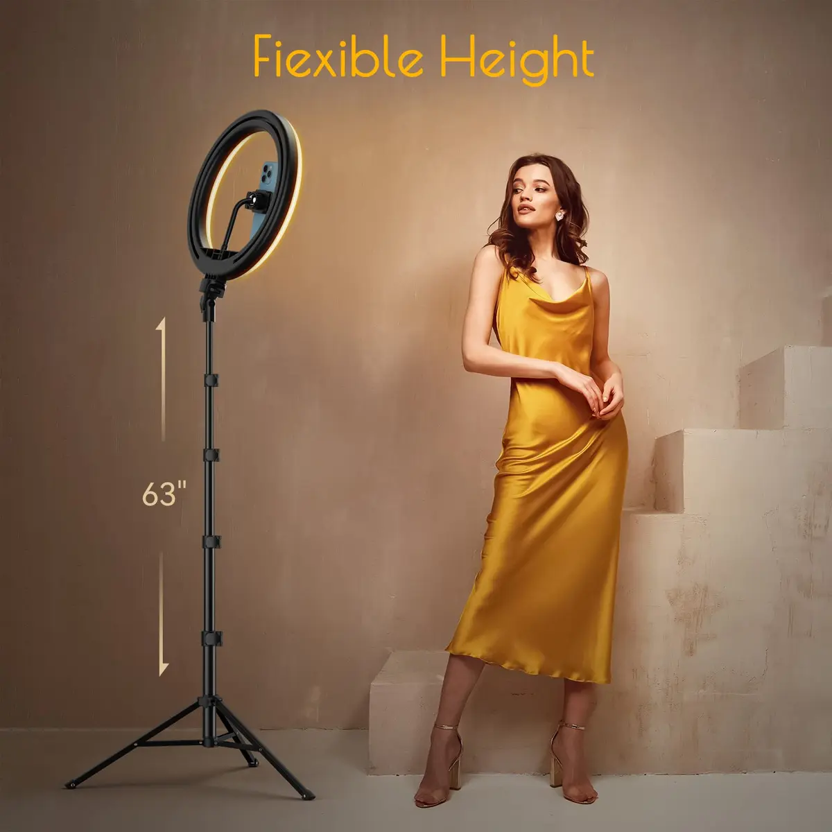 Weilisi Selfie Ring Light 12" with Tripod & Remote | Dimmable RGB & White Light for Photography & Live Streaming - view 6