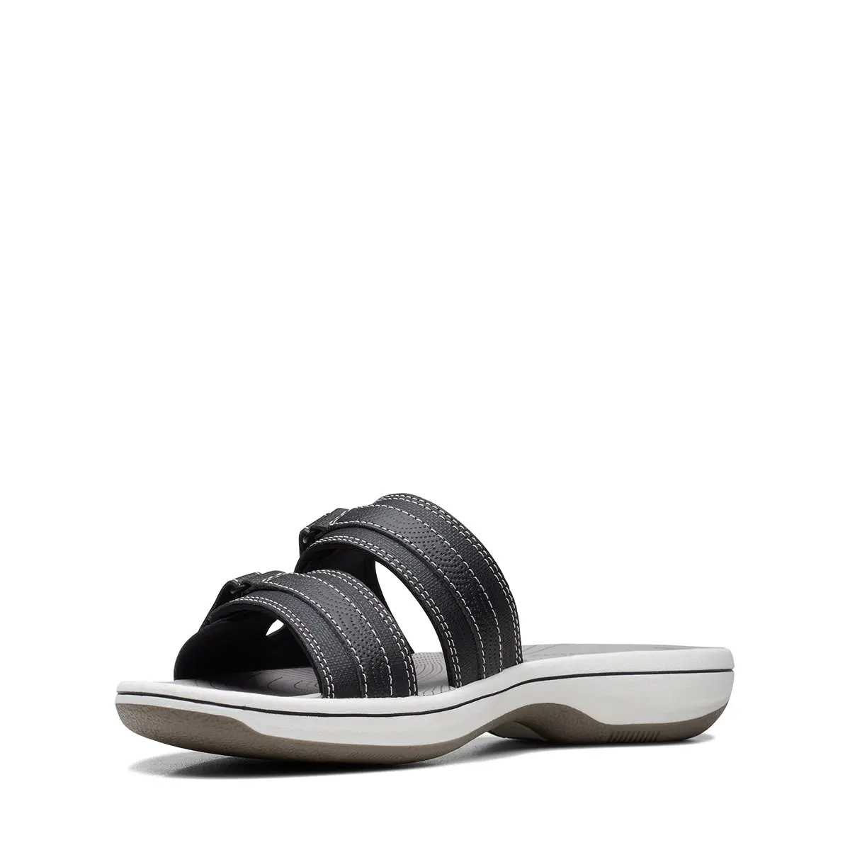 Clarks Cloudsteppers Women's Breeze Piper Slide Sandal Black Synthetic 8 Medium US | Beach-Strolling Comfort - view 5
