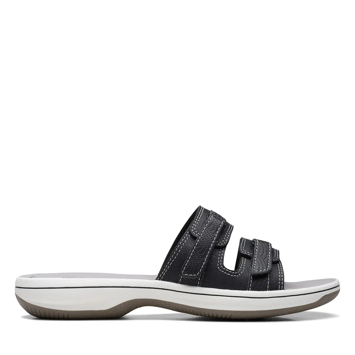 Clarks Cloudsteppers Women's Breeze Piper Slide Sandal Black Synthetic 8 Medium US | Beach-Strolling Comfort - view 2
