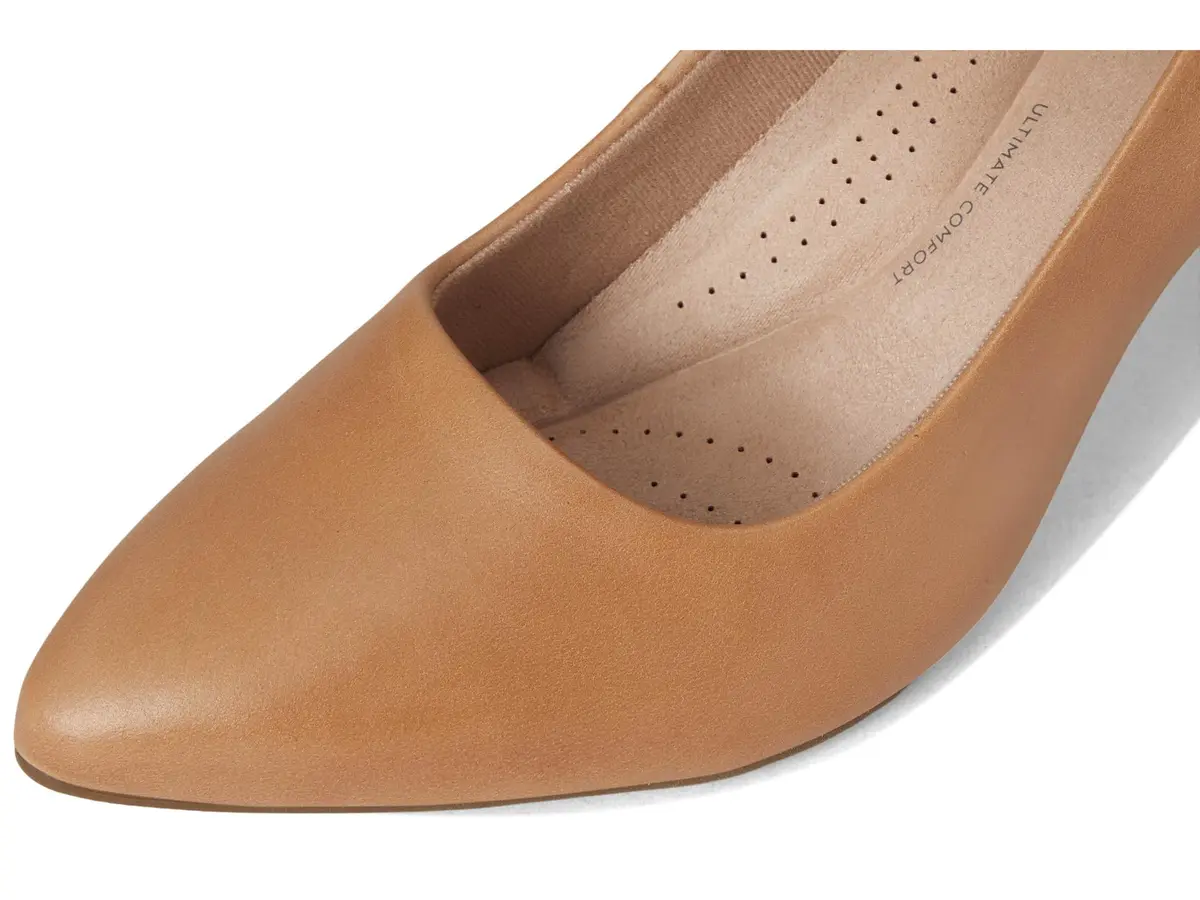 Clarks Kataleyna Gem Pump Leather 11 Medium US | Elegant Beige Dress Shoe - view 7