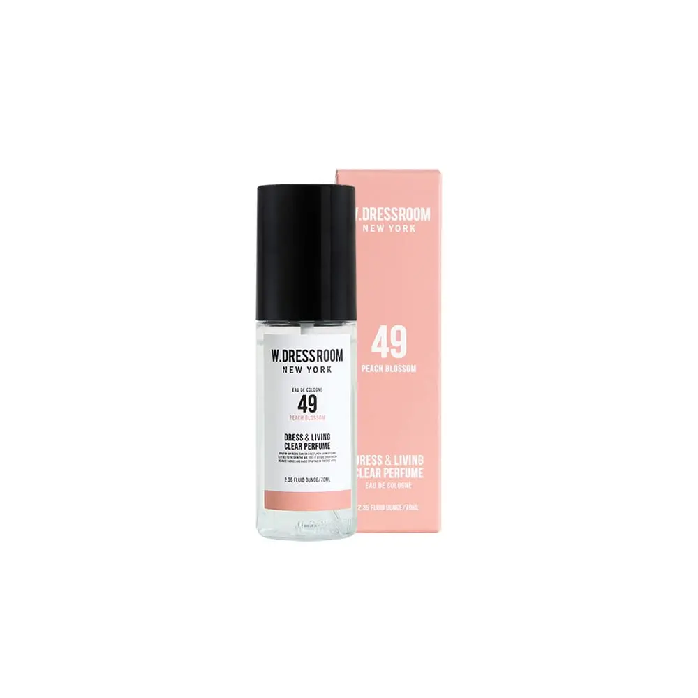 W.Dressroom No.49 Peach Blossom & Living Clear Perfume 70ml | Fresh Scent for Clothes & Rooms - main product image