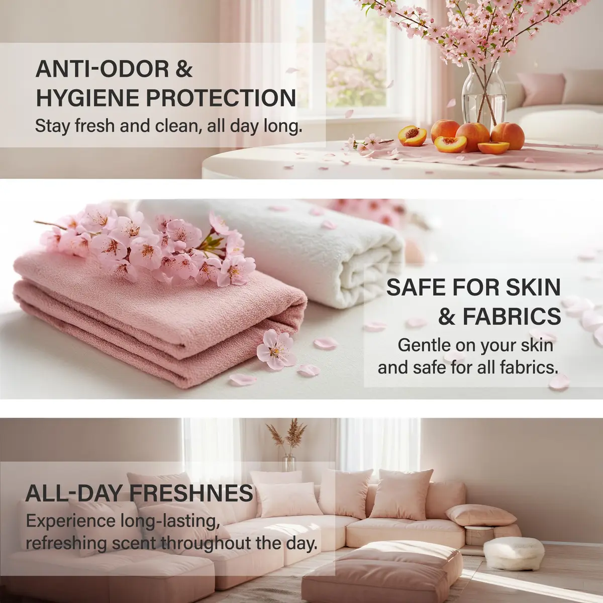 W.Dressroom No.49 Peach Blossom & Living Clear Perfume 70ml | Fresh Scent for Clothes & Rooms - view 5