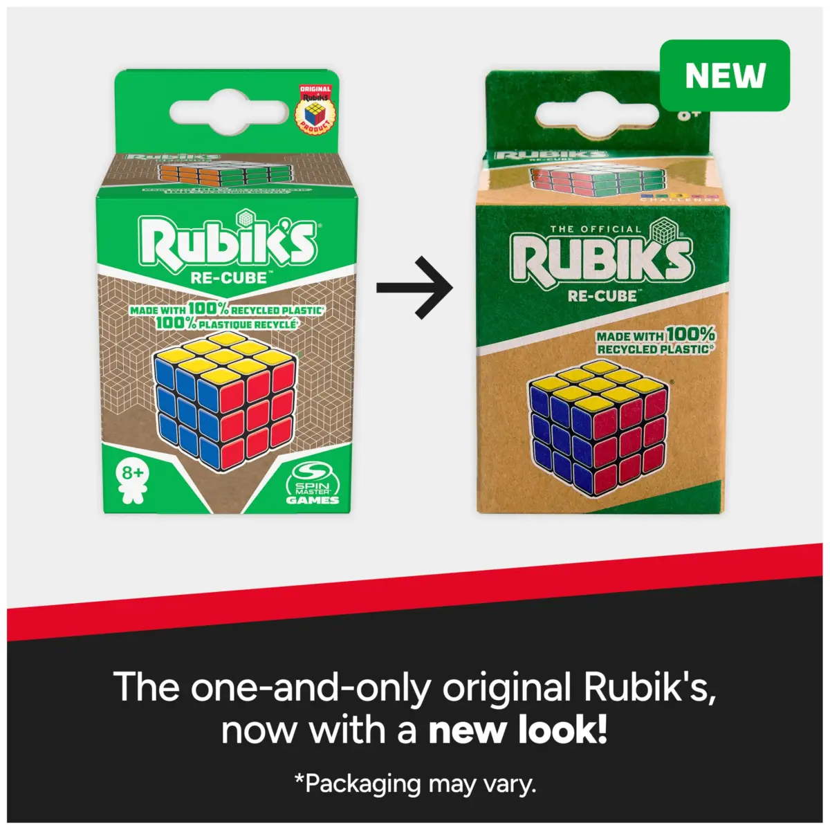 Rubik's Re-Cube 3x3 Eco-Friendly Puzzle Cube | Classic Brain Teaser for Kids & Adults - view 5