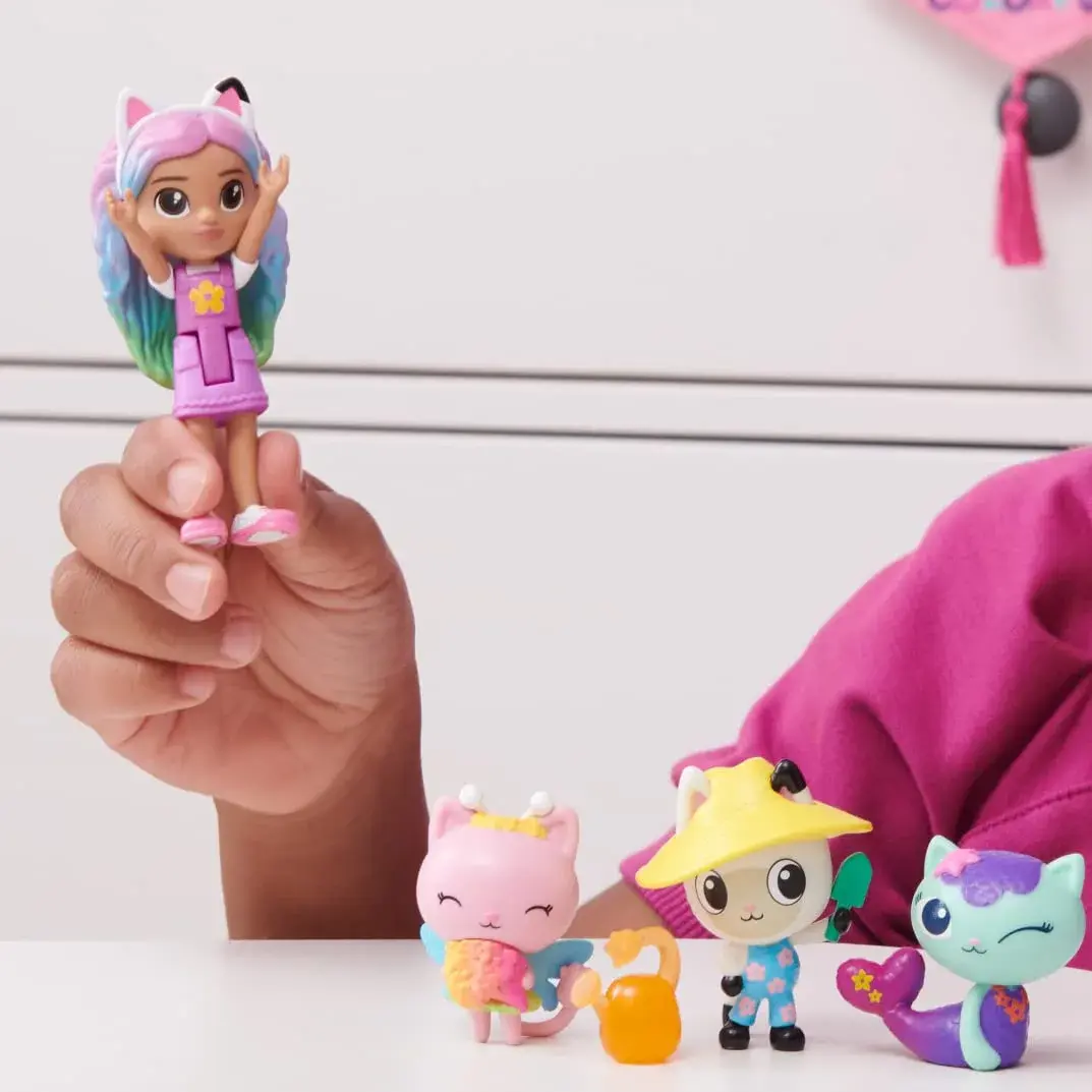 Gabby’s Dollhouse Rainbow Gabby & Friends Figure Set with 4 Figures | Ages 3+ - view 3