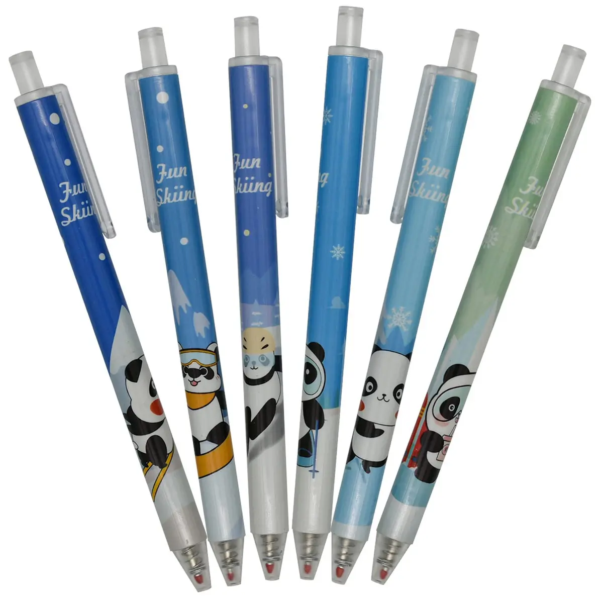 Maydahui 12 PCS Cartoon Panda Gel Pen Set | Smooth Ink, Cute Animal Design, 0.5mm Fine Point - view 8