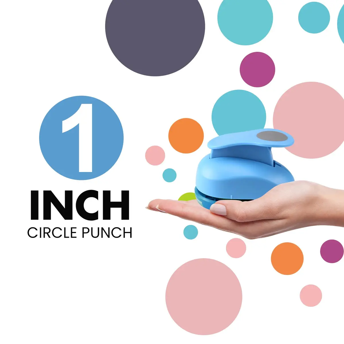 MYARTOOL 1 Inch Circle Paper Punch | Precise Circular Cut-Out for Crafts & DIY (70-120c) - view 2