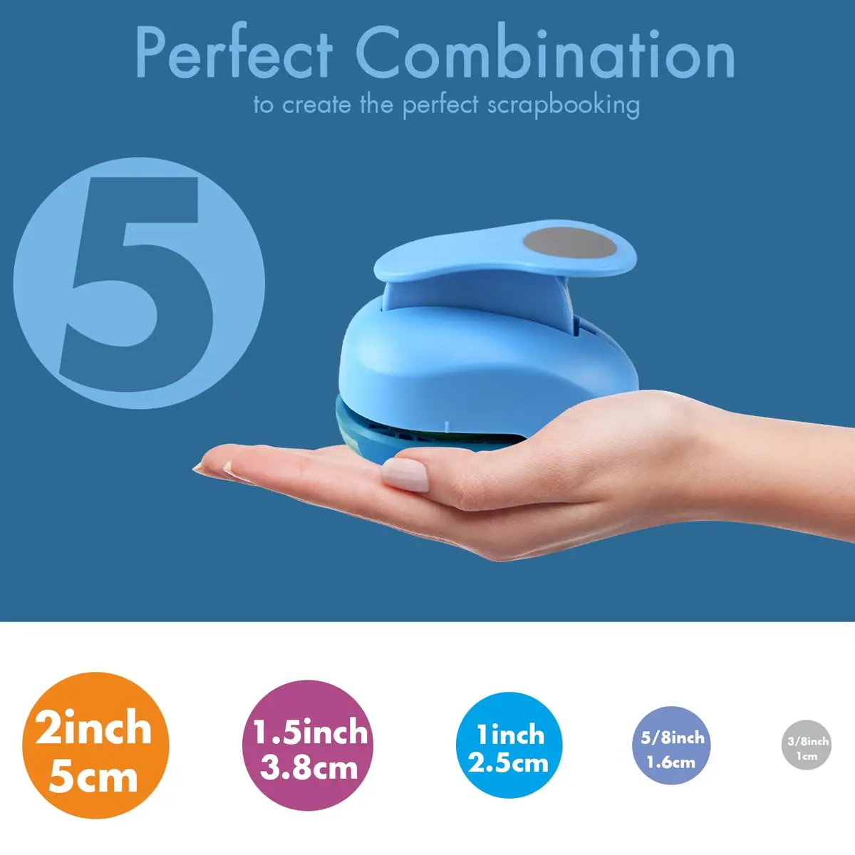 MYARTOOL 1 Inch Circle Paper Punch | Precise Circular Cut-Out for Crafts & DIY (70-120c) - view 3