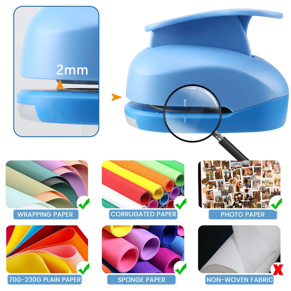 MYARTOOL 1 Inch Circle Paper Punch | Precise Circular Cut-Out for Crafts & DIY (70-120c) - view 4