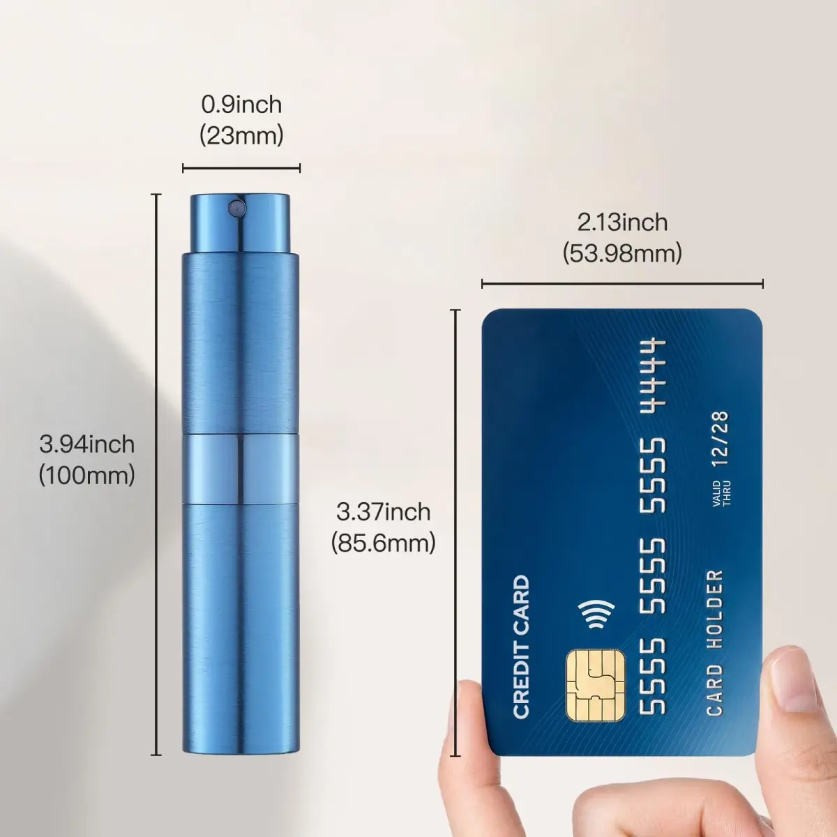 LISAPACK 8ml (0.27 Fl Oz) Refillable Perfume Travel Bottle | Leak-Proof Aluminum Atomizer Sprayer - view 6