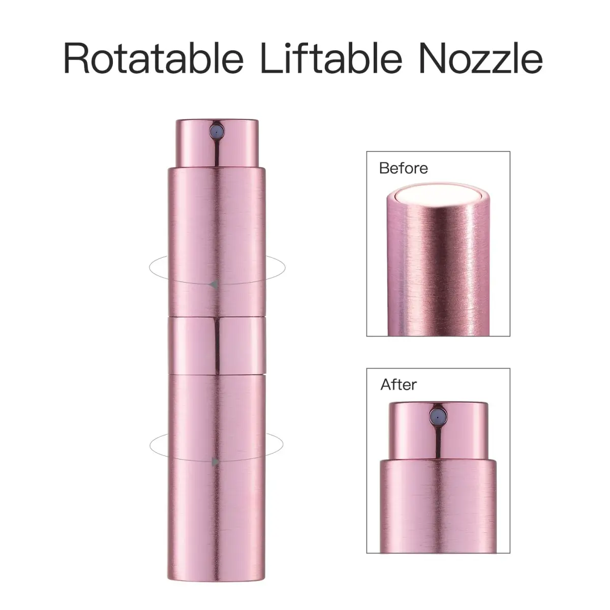 LISAPACK 8ml (0.27 Fl Oz) Refillable Perfume Travel Bottle | Twist-Up Atomizer Sprayer - view 3