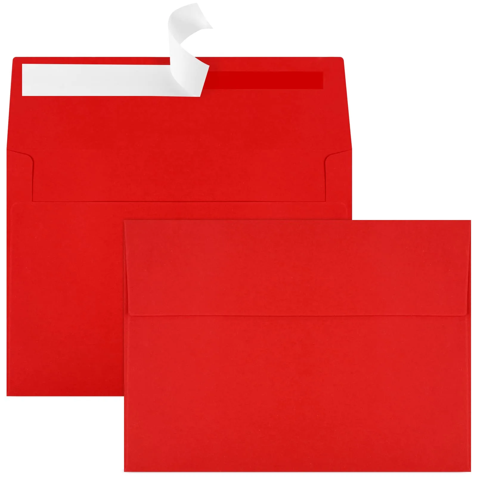 Joyberg Red A7 Envelopes (5.25x7.25in) | Self Seal Greeting Card Envelopes for Invitations - main product image