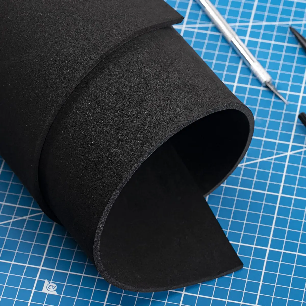 MEARCOOH Black EVA Foam Sheet 3mm x 35cm x 150cm (13.8" x 59") | Premium High-Density Craft Foam - view 3