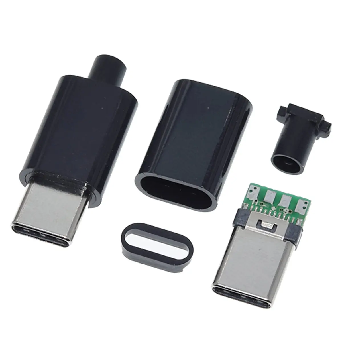 ANMBEST USB 3.1 Type C Connector 24 Pins Male Female Plug Socket with PCB Board, 8.4mm x 2.6mm | 5Gbps Data Transfer & 3A Charging - view 2