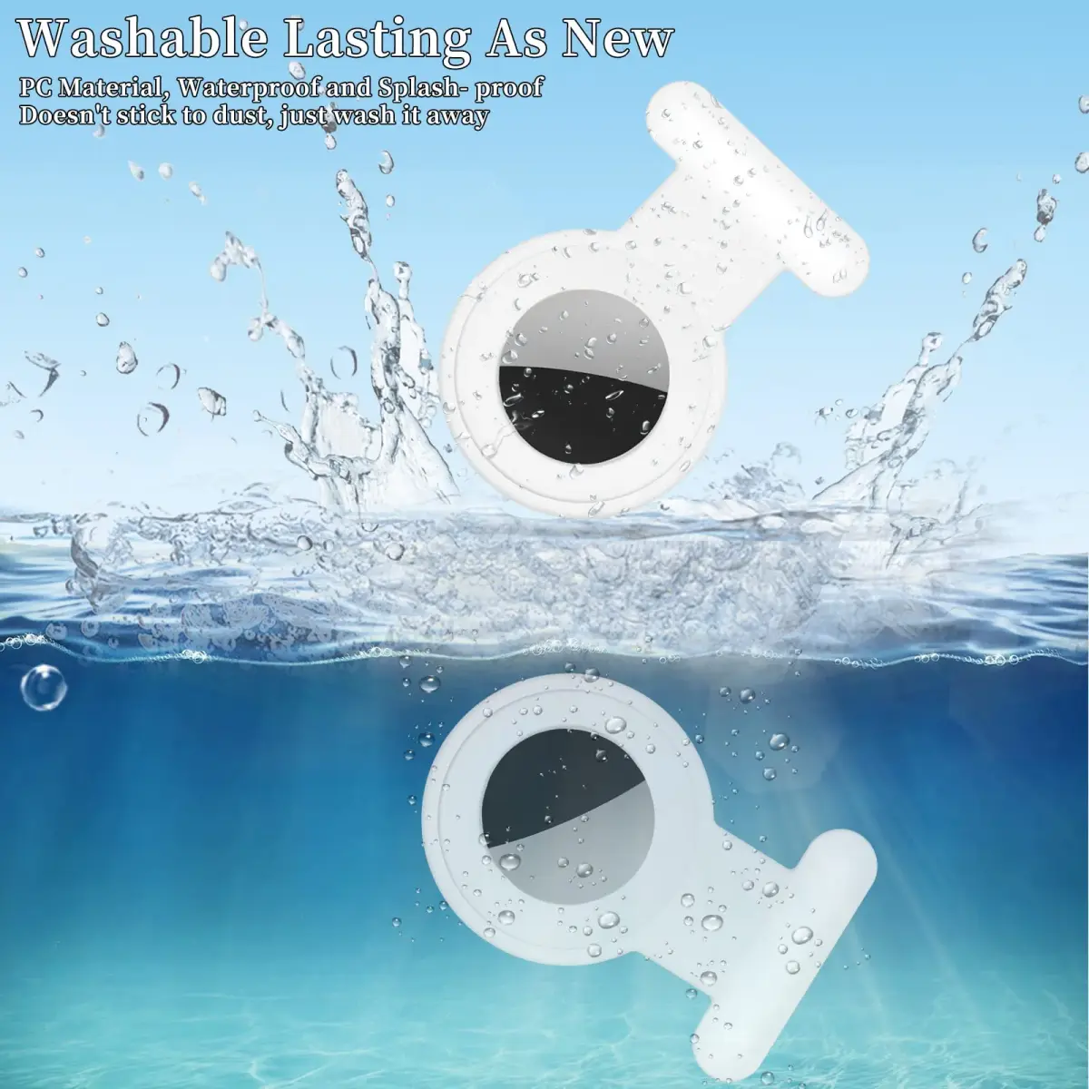 Fzemnn Silicone AirTag Holder Case 2 Pack | Hidden Pin Design for Kids & Pets - view 3
