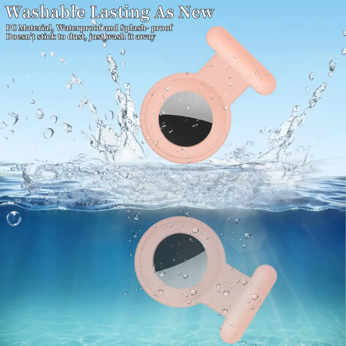 Fzemnn Silicone Airtag Holder Case 2 Pack | Hidden Pin Design for Kids & Pets - view 3
