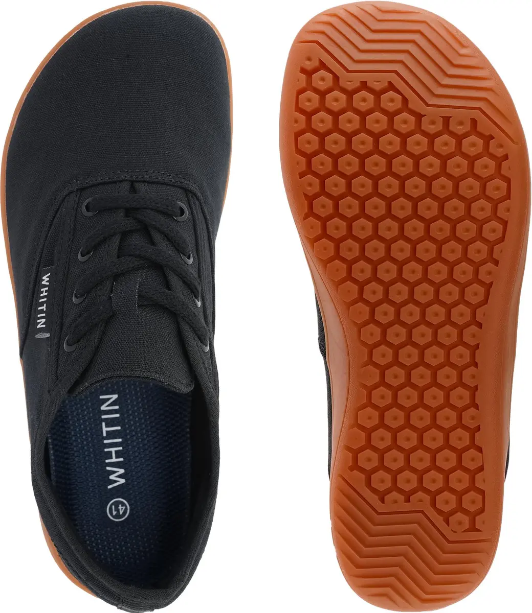 WHITIN Men's Wide Toe Box Zero Drop Sneakers 8.5 | Minimalist Canvas Casual Shoes - view 7