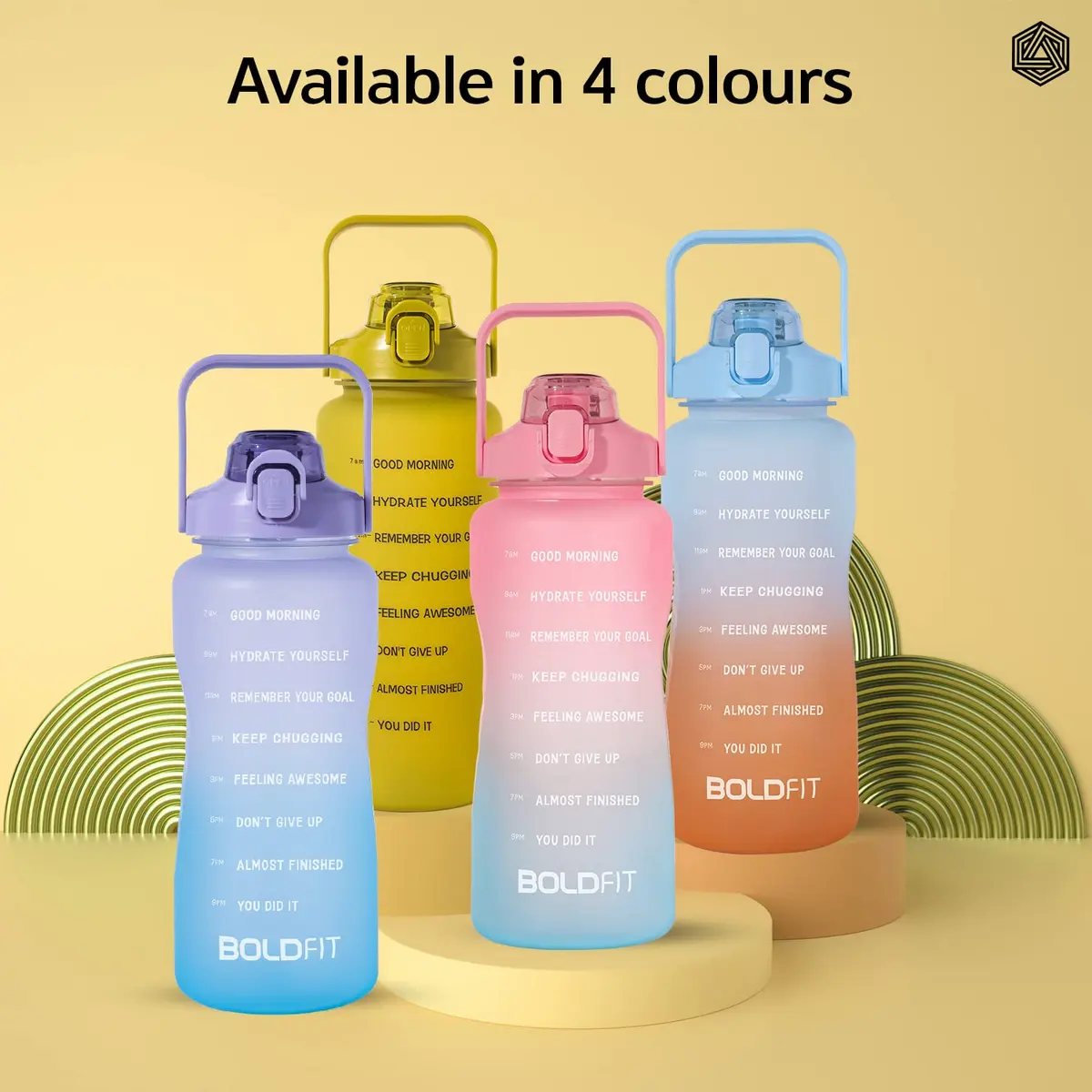 Boldfit 2 Litre (67.6 oz) Gallon Water Bottle with Straw & Time Markers | Motivational Gym Sipper for Fitness Enthusiasts - view 7