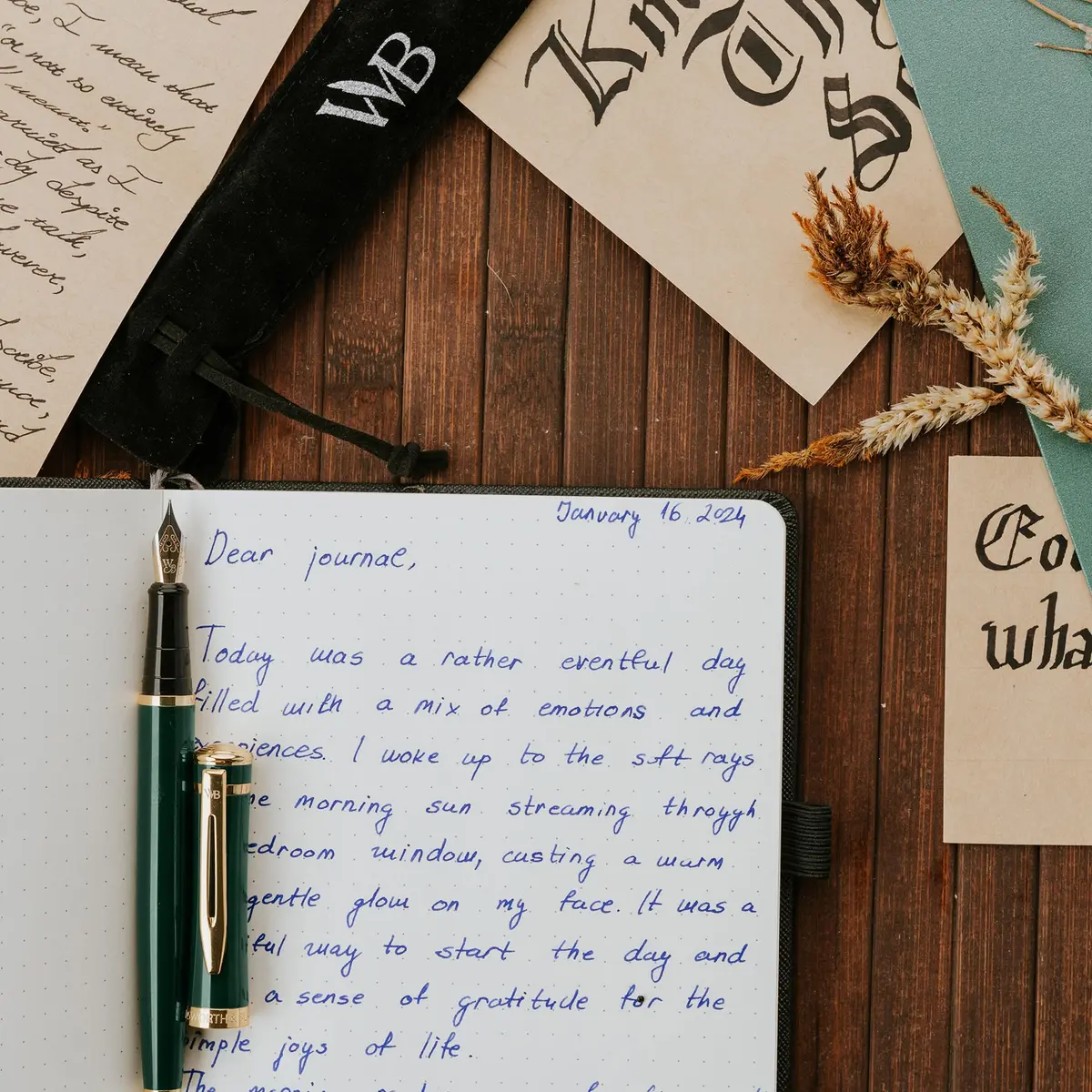 Wordsworth & Black Luxury Fountain Pen Set with Medium Nib, Racing Green | Smooth Ink Flow for Writing - view 8