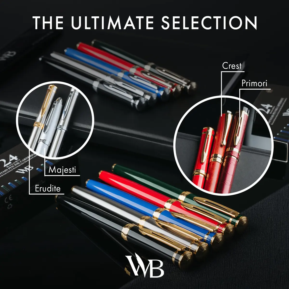 Wordsworth & Black Luxury Fountain Pen Set with Medium Nib, Racing Green | Smooth Ink Flow for Writing - view 9