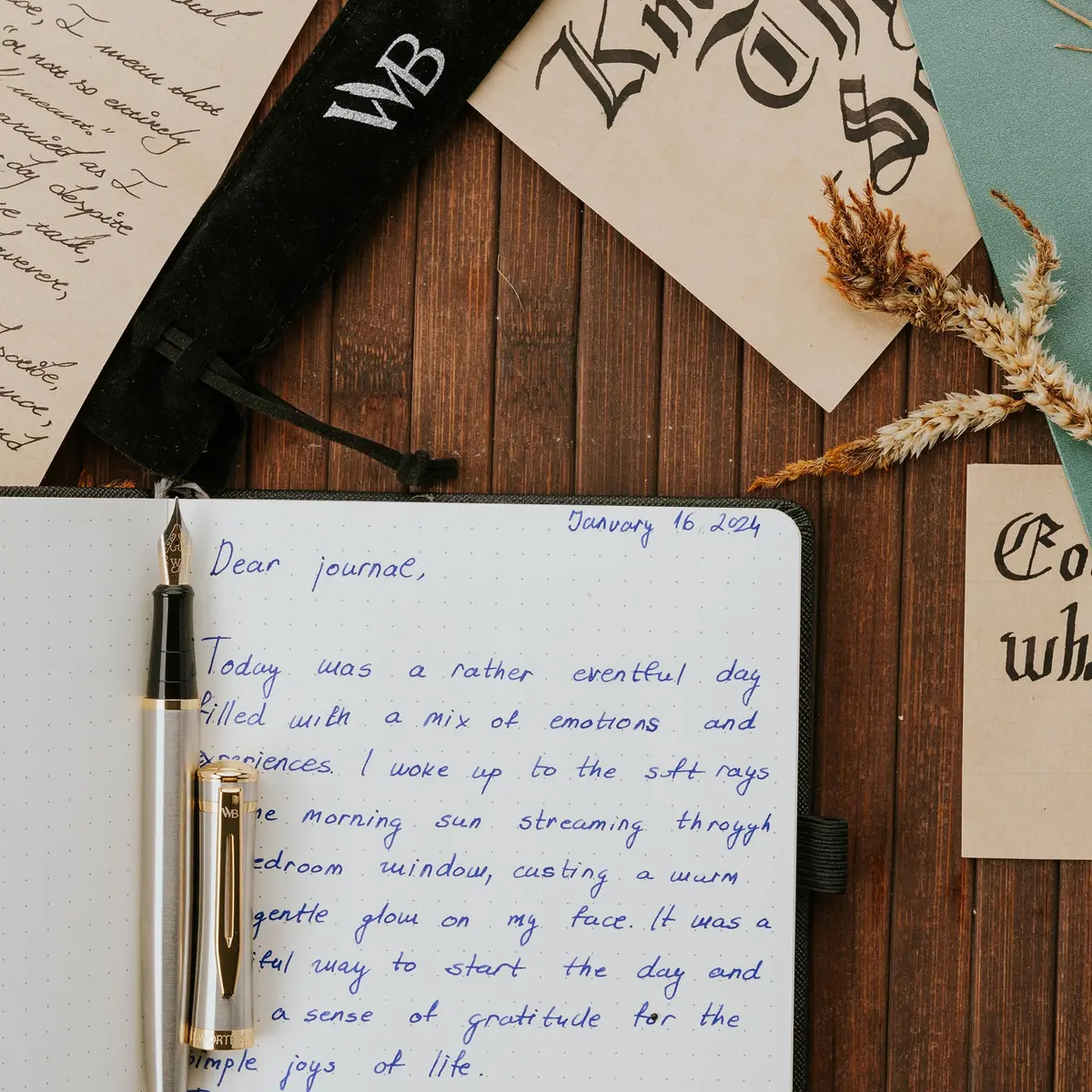 Wordsworth & Black Luxury Fountain Pen Set with Medium Nib, Silver & Gold Finish | Smooth Ink Flow Writing Instrument - view 8