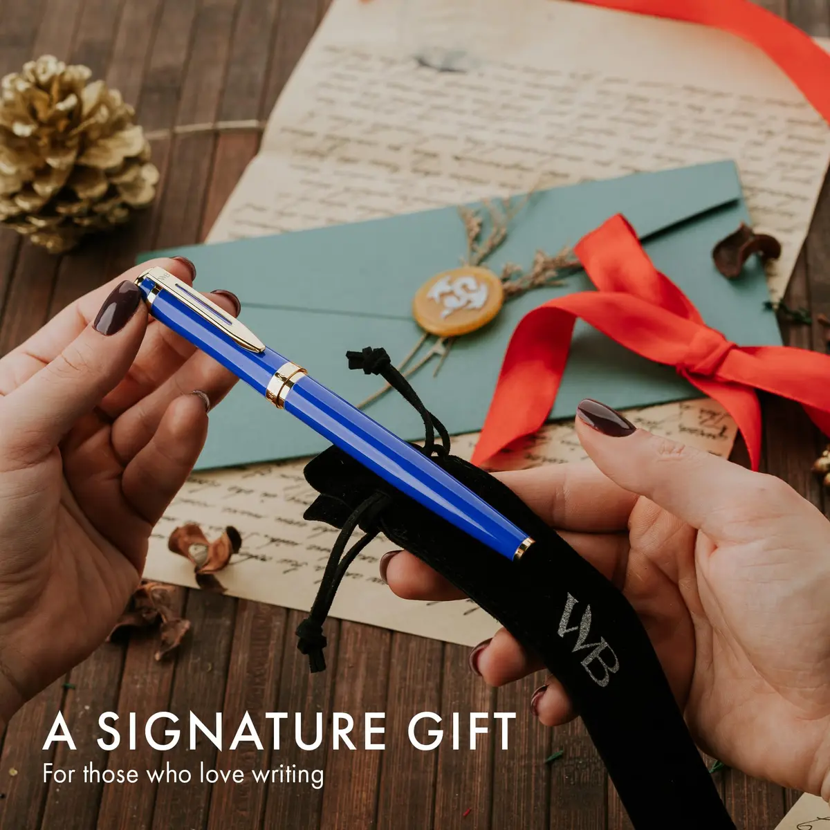 Wordsworth & Black Luxury Fountain Pen Set with Medium Nib, Blue Ink | Smooth Ink Flow Writing Instrument - view 7