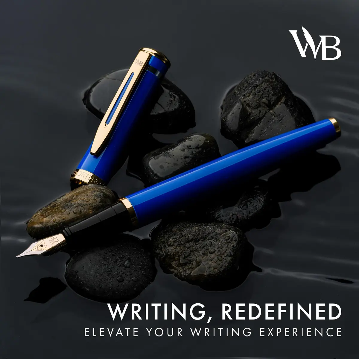 Wordsworth & Black Luxury Fountain Pen Set with Medium Nib, Blue Ink | Smooth Ink Flow Writing Instrument - view 2