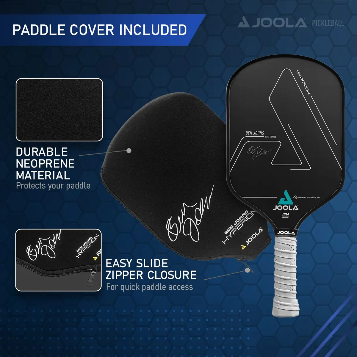 JOOLA Ben Johns Hyperion Pickleball Paddle 16mm (0.63 inch) | USAPA Approved Max Spin - view 6