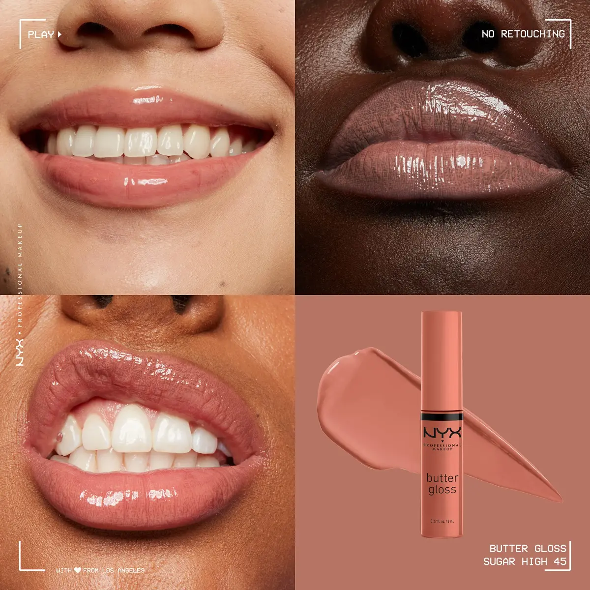 NYX PROFESSIONAL MAKEUP Butter Gloss Lip Gloss Trio - Sugar High, Spiked Toffee, Butterscotch | 0.81 Fl Oz (24ml) Total - view 5