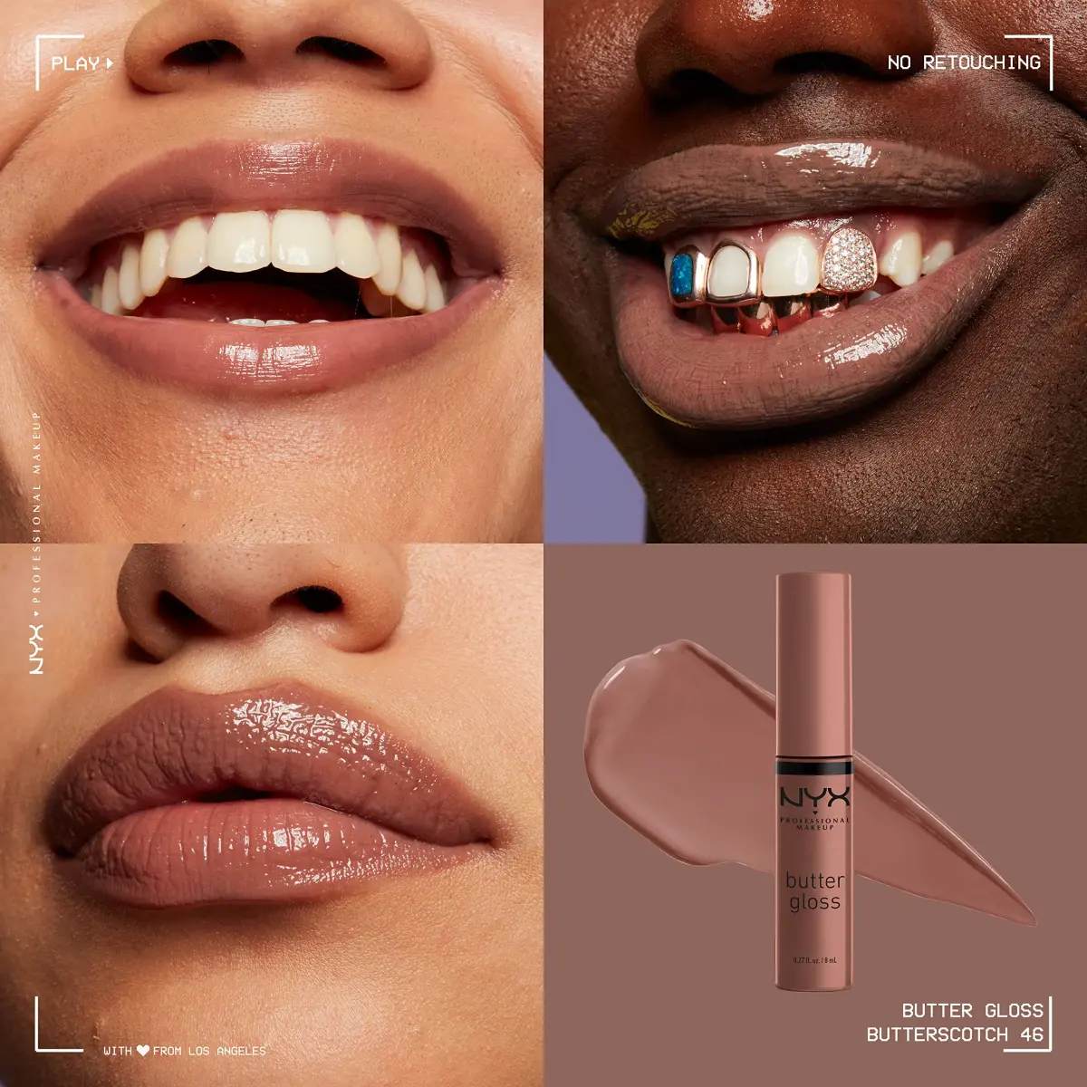 NYX PROFESSIONAL MAKEUP Butter Gloss Lip Gloss Trio - Sugar High, Spiked Toffee, Butterscotch | 0.81 Fl Oz (24ml) Total - view 3