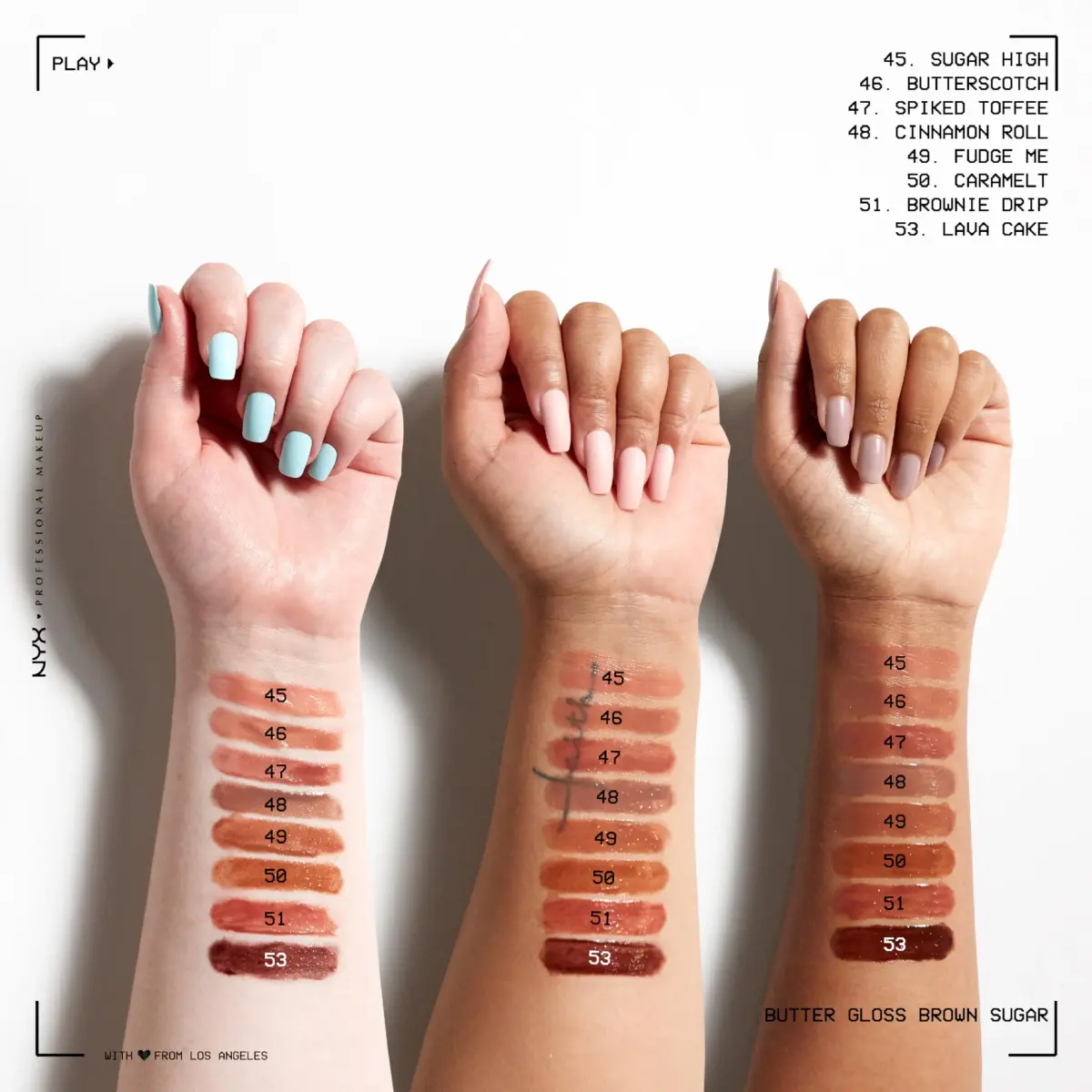 NYX PROFESSIONAL MAKEUP Butter Gloss Lip Gloss - Sugar Glass (Clear), Pack Of 3 | Sheer to Medium Coverage, Non-Sticky Formula - view 8