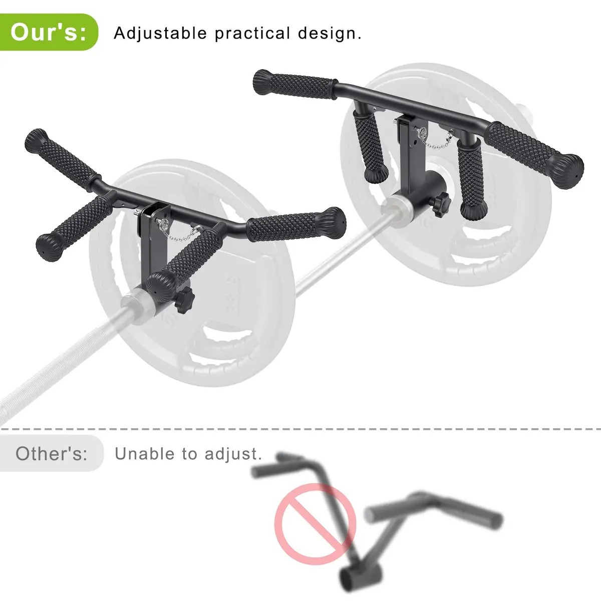 SELEWARE T Bar Row Attachment for 2" Bars | Multi Grip Landmine Handle for Strength Training - view 8