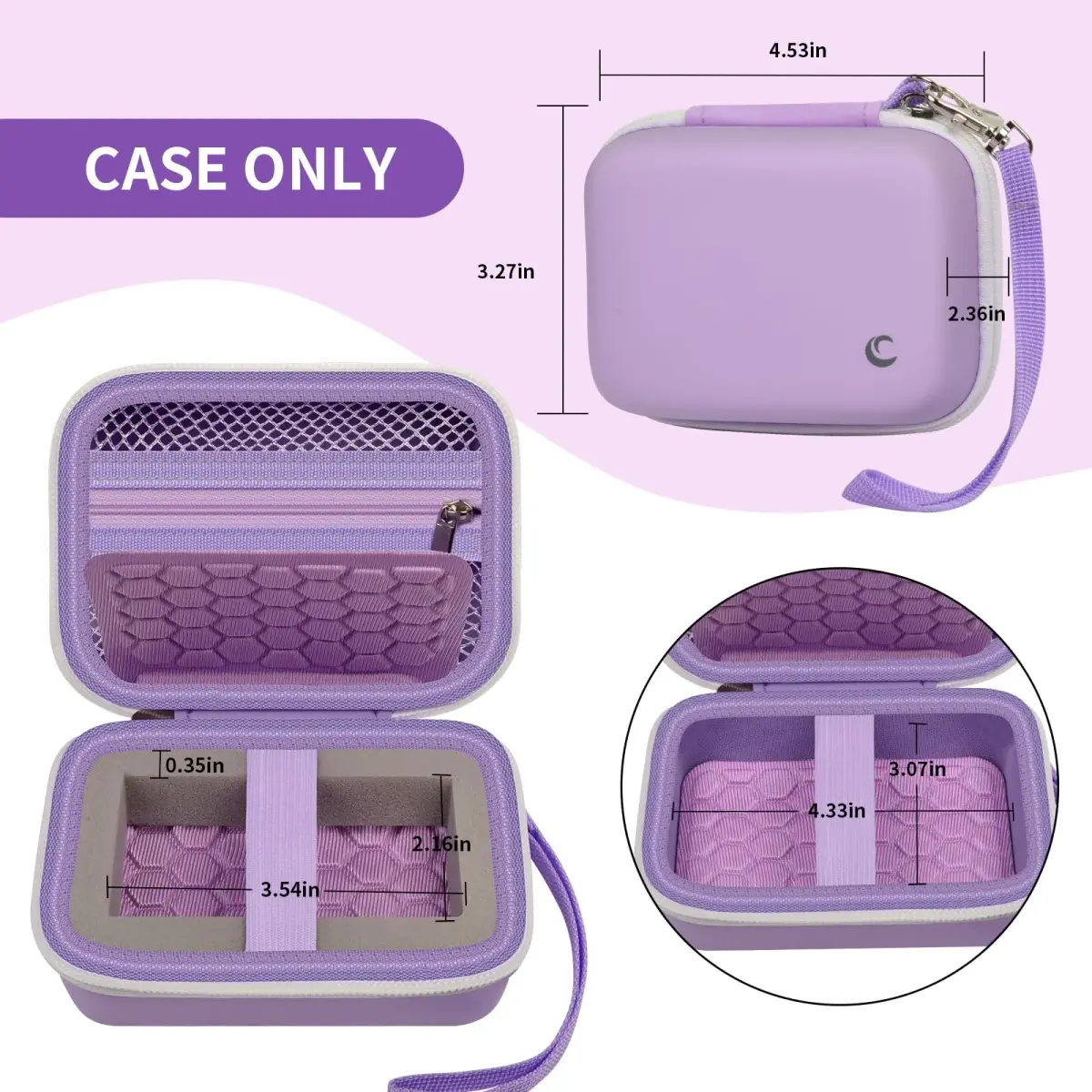 Comecase Purple Digital Camera Case for Kodak PIXPRO FZ45 FZ55 | Fits Cameras up to 11.5cm x 7.8cm x 5.8cm - view 5