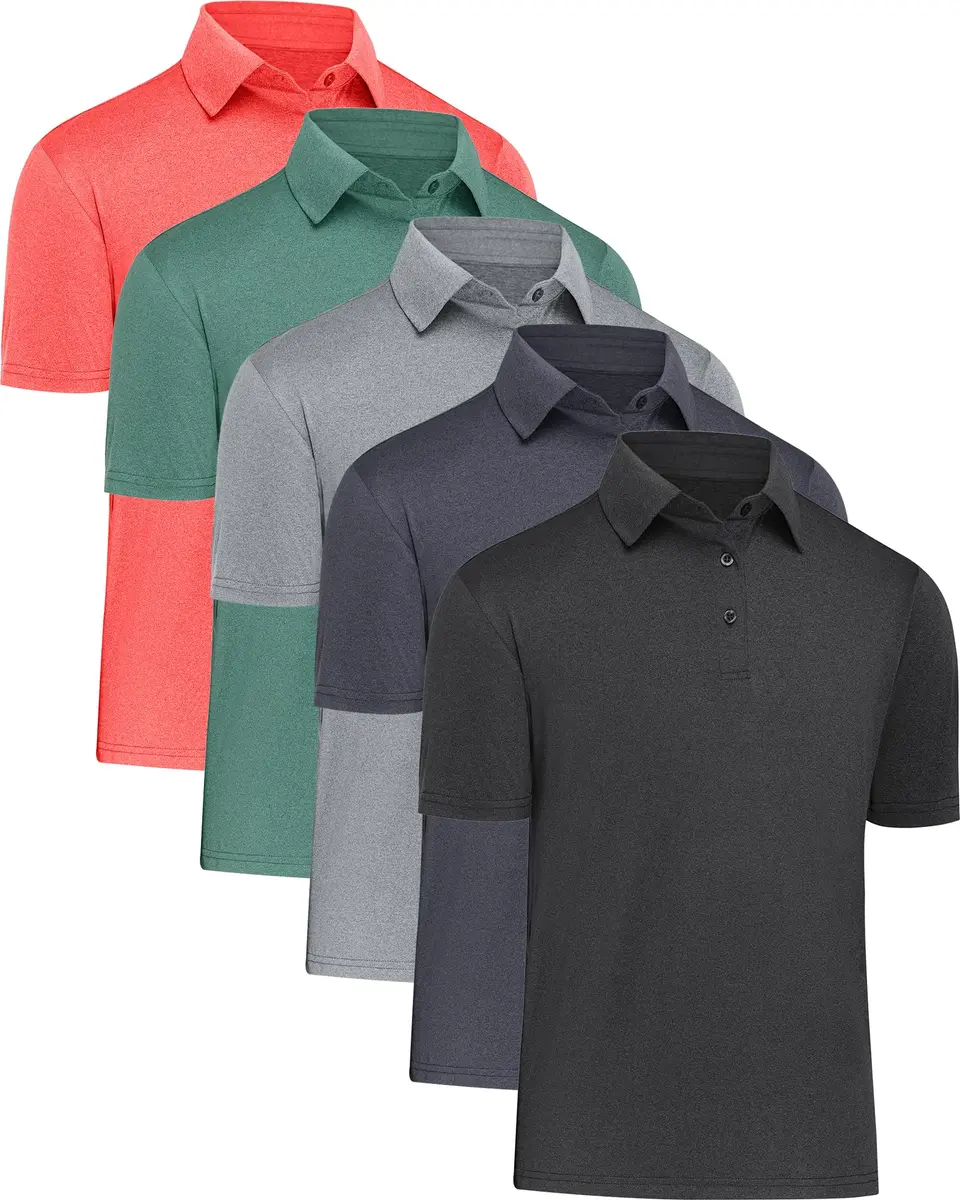 MLYENX Men's Polo Shirts Short Sleeve Quick Dry Moisture Wicking Casual Golf T Shirts - main product image