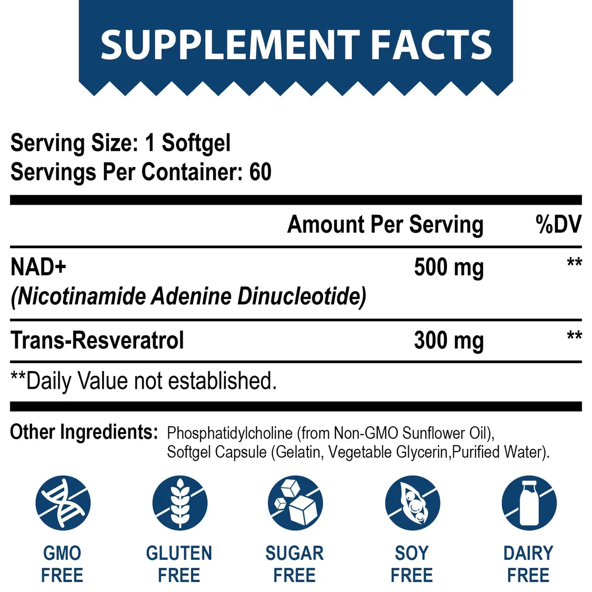 Lepoznan Liposomal NAD+ 500 mg + Trans-Resveratrol 300 mg | Superior Absorption for Healthy Aging - view 2