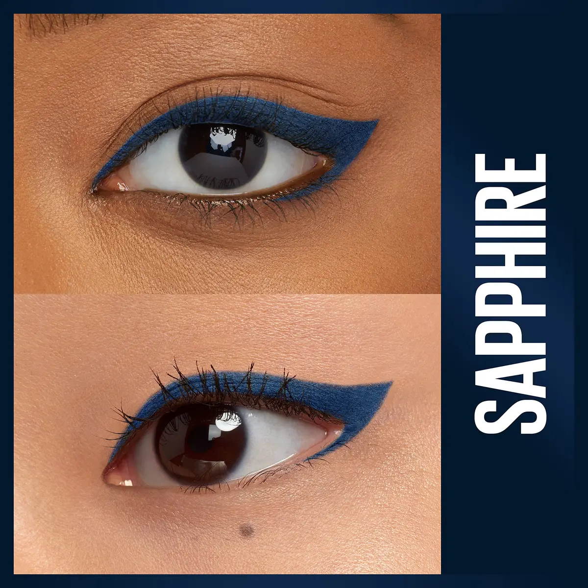 Maybelline Unstoppable Waterproof Mechanical Blue Eyeliner Pencil Sapphire Pack of 2 | Ophthalmologist Tested for Sensitive Eyes - view 2