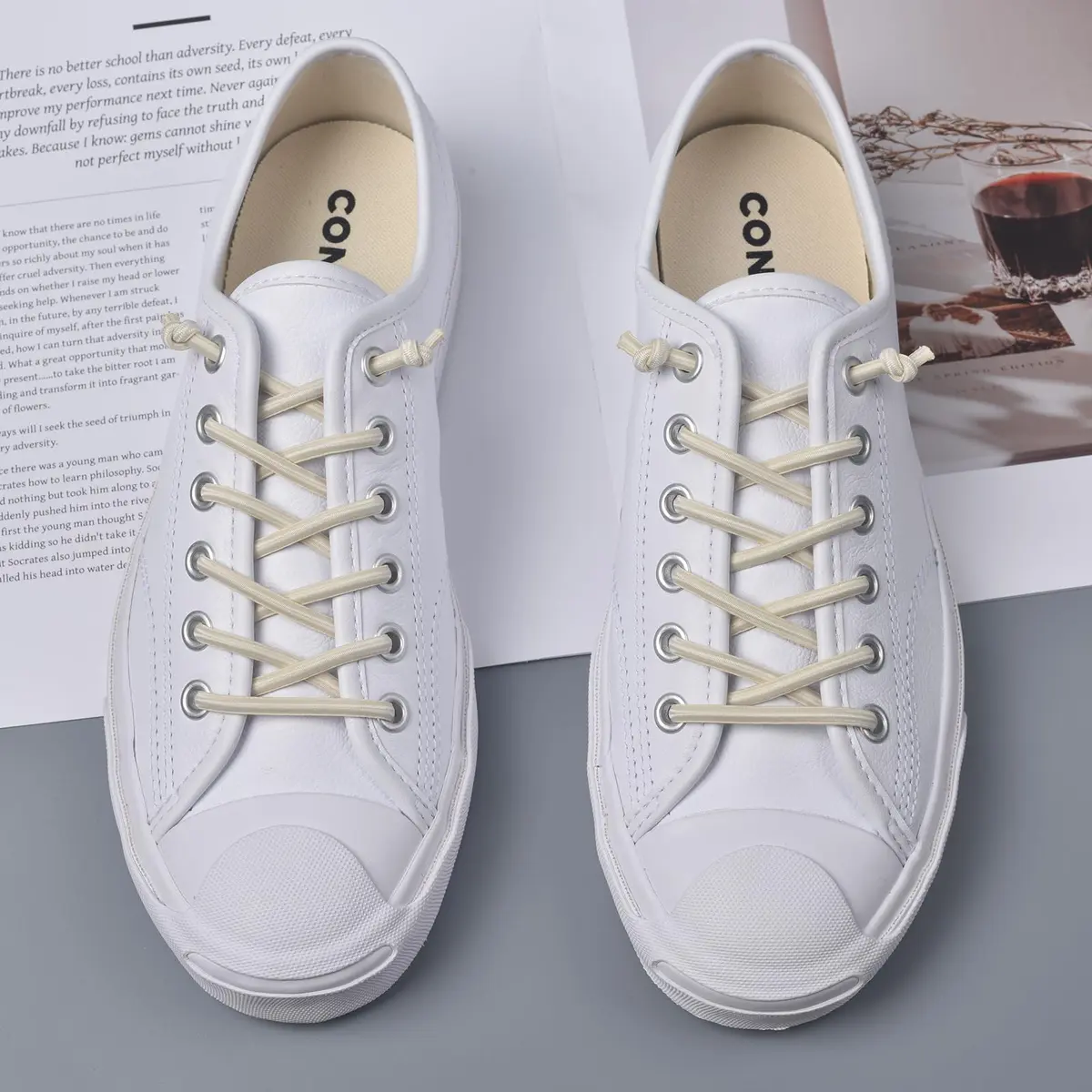 VEILLEONG Elastic No Tie Shoe Laces 120cm (47") | Turn Any Shoe into a Slip-On - view 2