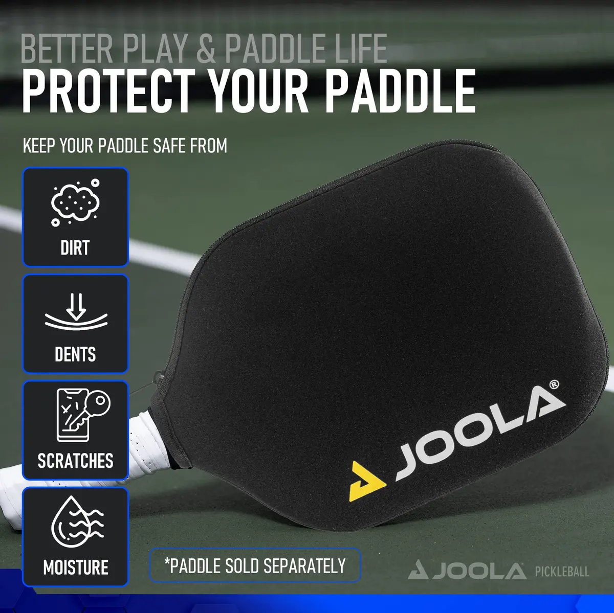 JOOLA Neoprene Pickleball Paddle Cover - Fits Paddles up to 8" Wide | Protects Against Scratches & Moisture - view 4
