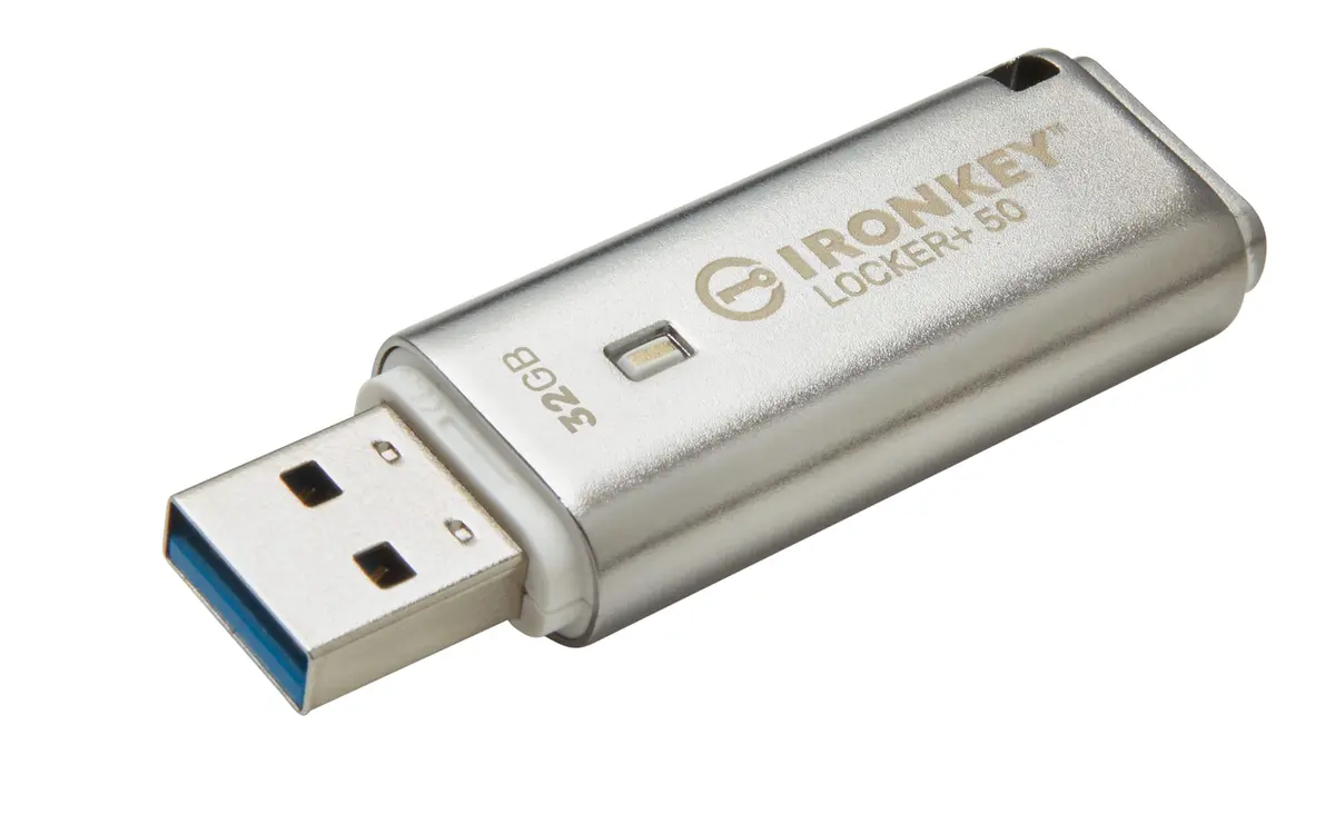 Kingston Ironkey Locker+ 50 32GB Encrypted USB Flash Drive | USB 3.2 Gen 1 | XTS-AES Protection | Multi-Password Security | Cloud Backup | Metal Casing - view 4