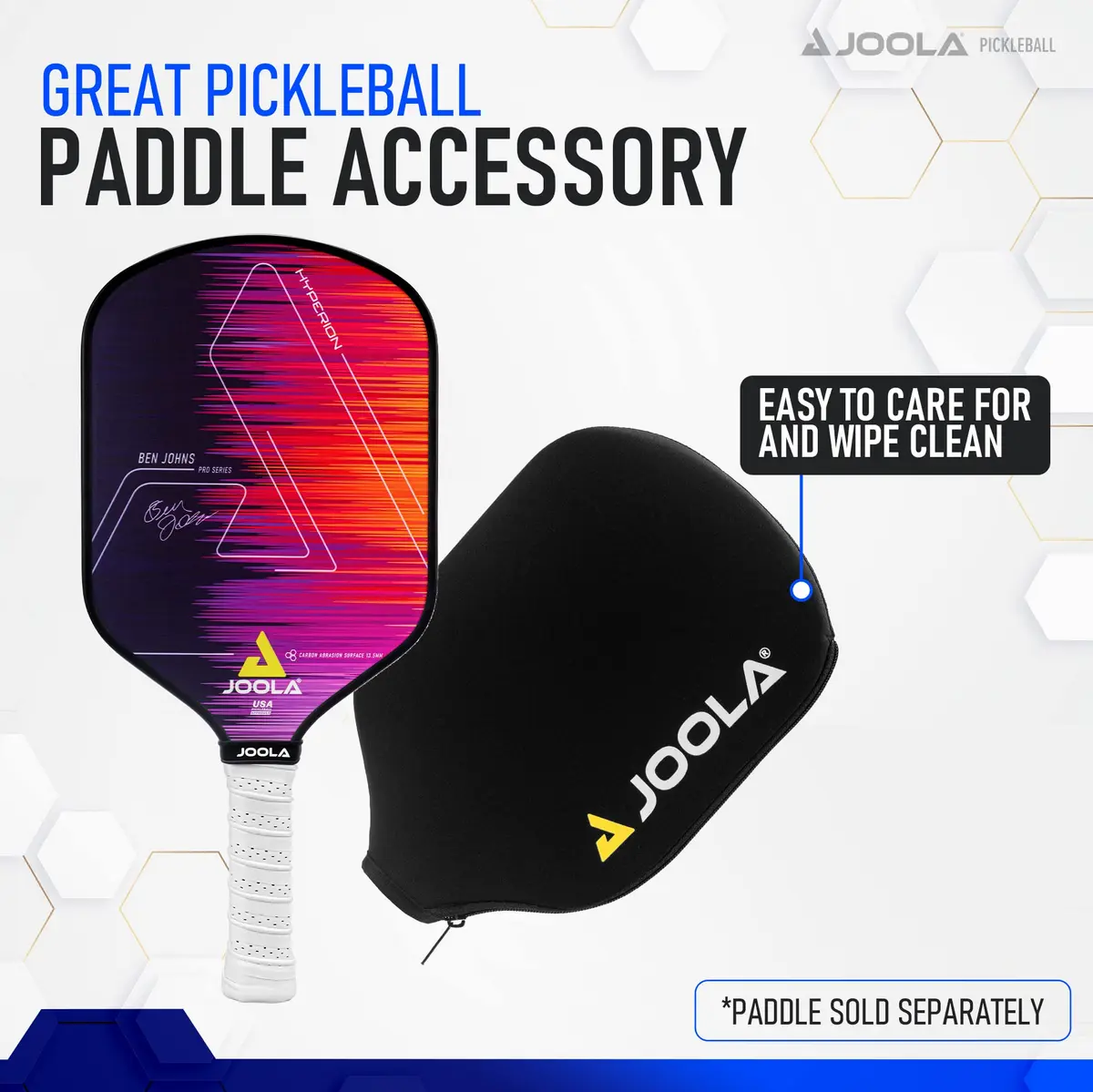 JOOLA Neoprene Paddle Cover for Elongated Pickleball Paddles | Fits 16mm Paddles with Edge Guard - view 5