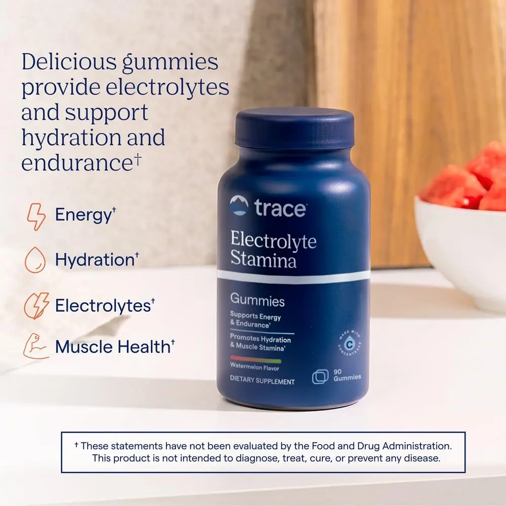 Trace Minerals Electrolyte Stamina Gummies, Watermelon, 90 Count | Boost Energy & Hydration - view 2