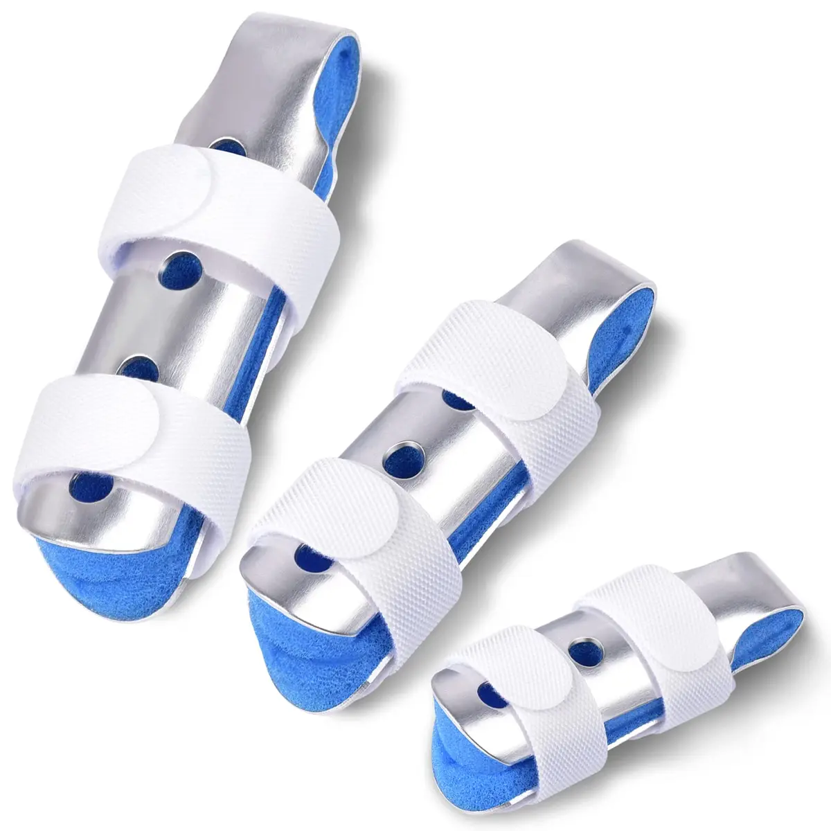 Sopito Finger Splint 3-Size Set for Middle, Pinky & Thumb | Lightweight Orthopedic Support - main product image