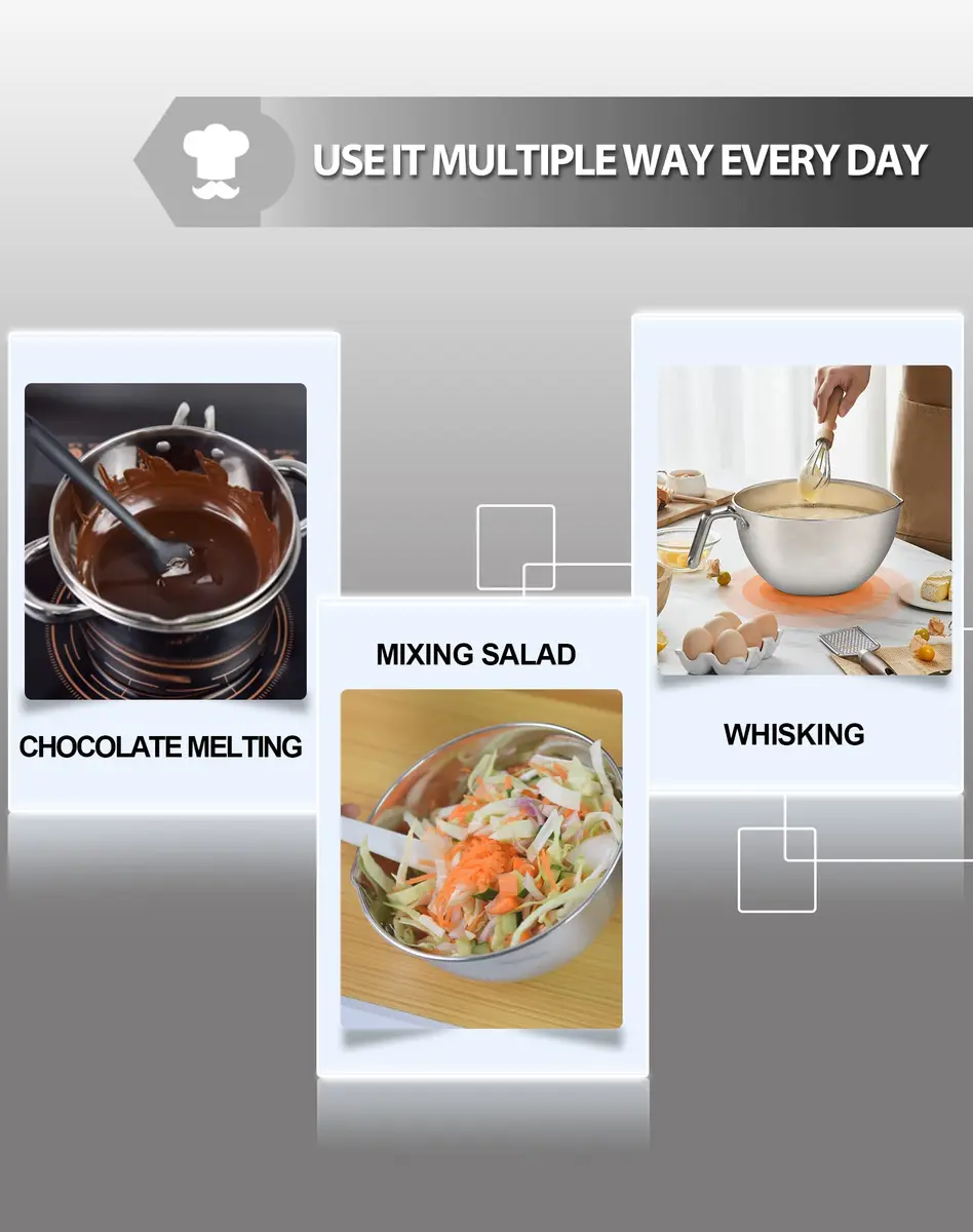 Marsheepy 1.1QT Double Boiler Melting Pot with 2QT 304 Stainless Steel Pot | Kitchen & Dining - view 4